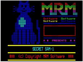 Title screen of Secret Sam 1 on the Acorn BBC Micro.