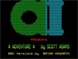 Title screen of Strange Odyssey on the Acorn BBC Micro.