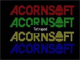 Title screen of Tetrapod on the Acorn BBC Micro.