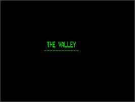 Title screen of Valley, The on the Acorn BBC Micro.