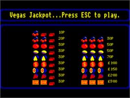 Title screen of Vegas Jackpot on the Acorn BBC Micro.