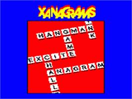 Title screen of Xanagrams on the Acorn BBC Micro.