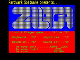 Title screen of Zalaga on the Acorn BBC Micro.