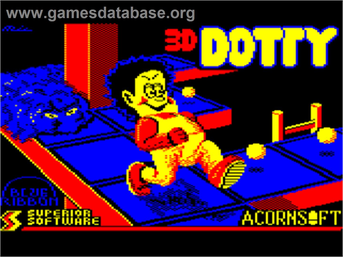 3D Dotty - Acorn BBC Micro - Artwork - Title Screen