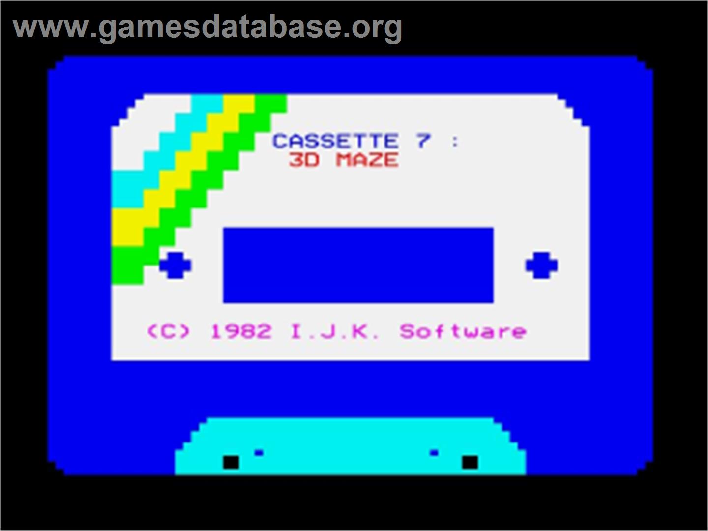 3d Maze - Acorn BBC Micro - Artwork - Title Screen