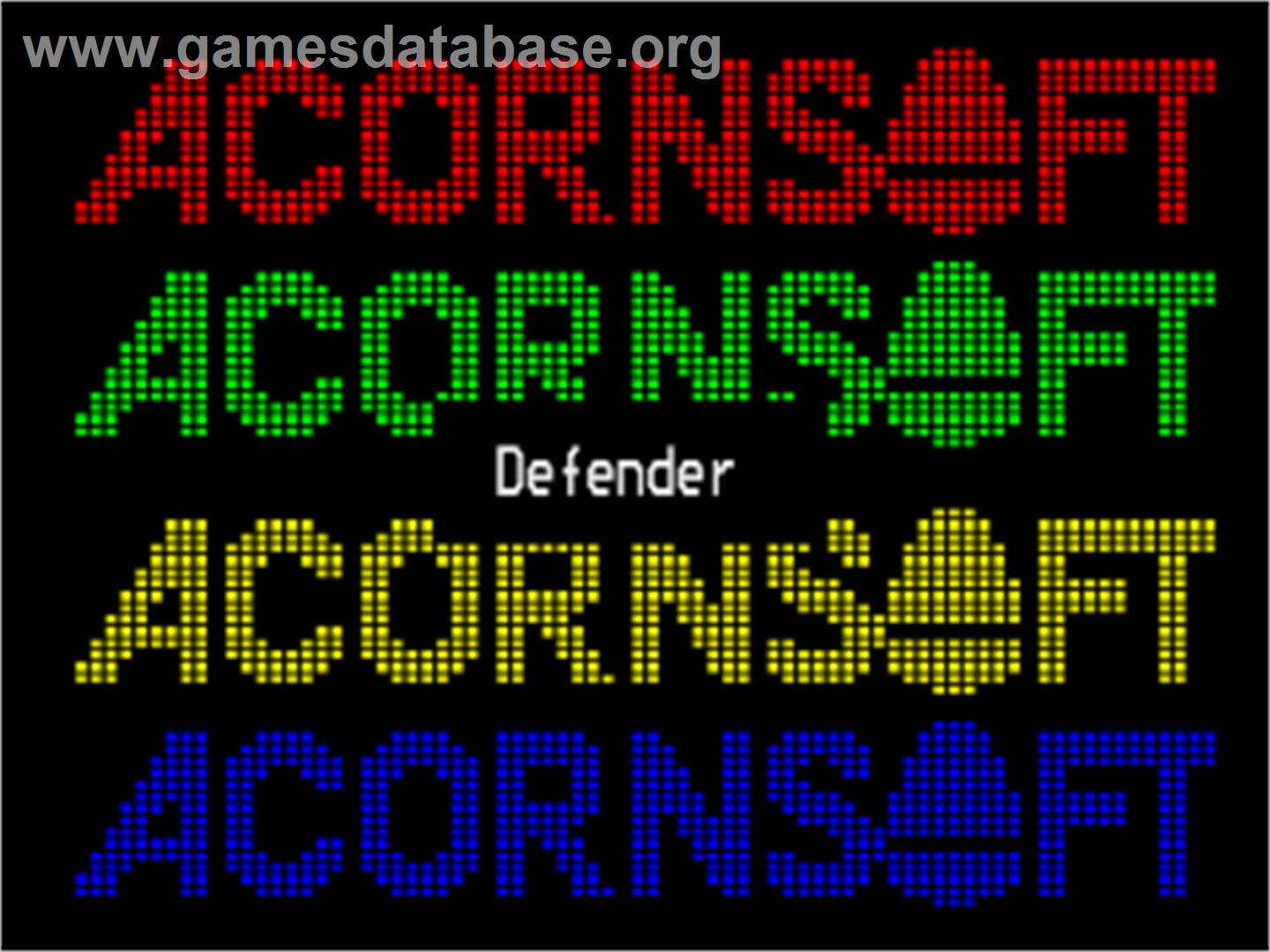 Defender - Acorn BBC Micro - Artwork - Title Screen