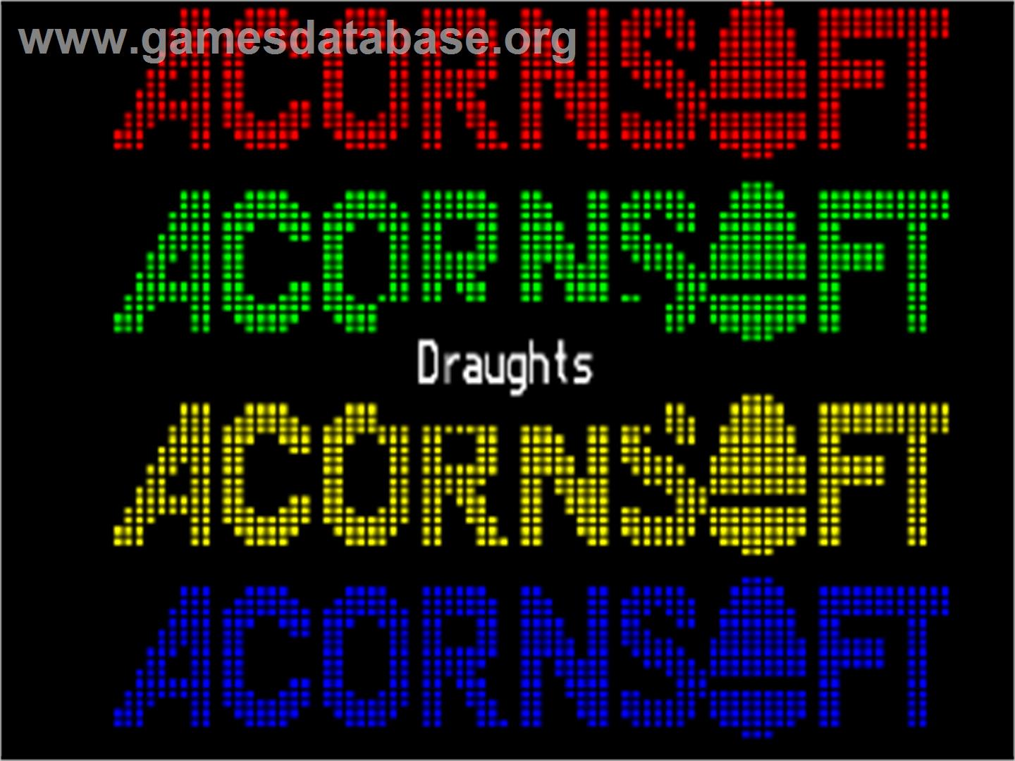 Draughts (Acornsoft) - Acorn BBC Micro - Artwork - Title Screen