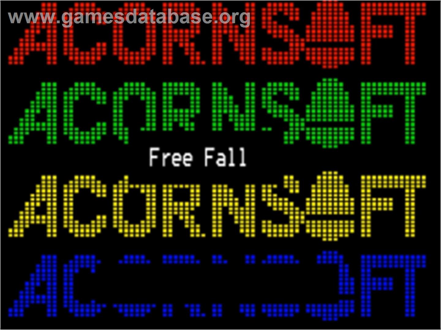 Free Fall - Acorn BBC Micro - Artwork - Title Screen