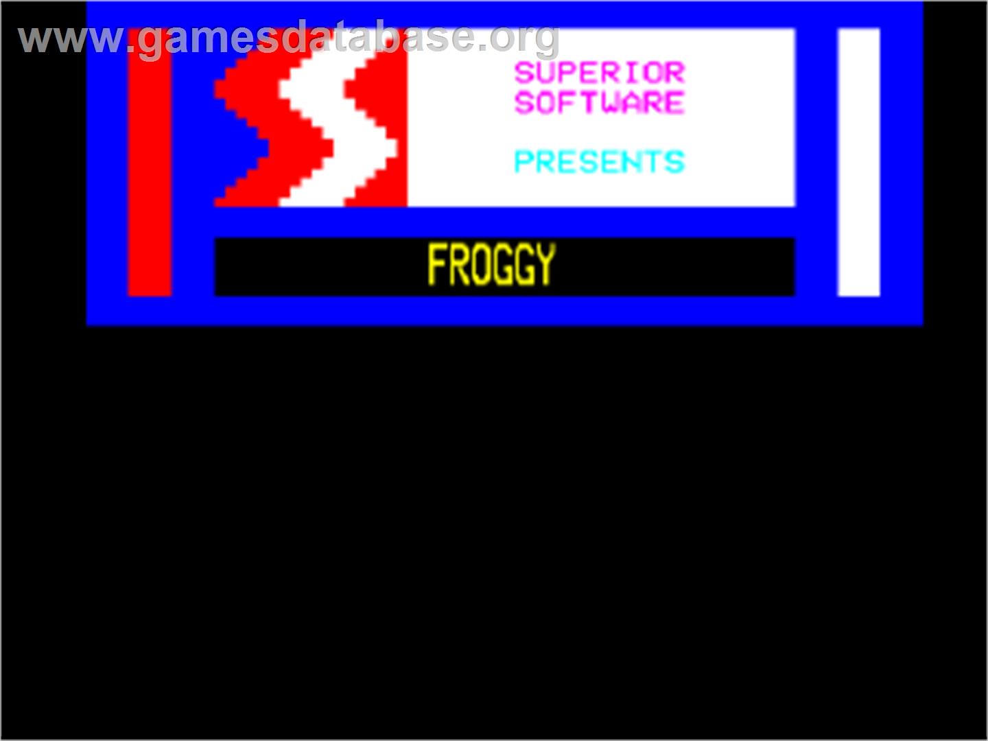 Frogger (AnF) - Acorn BBC Micro - Artwork - Title Screen