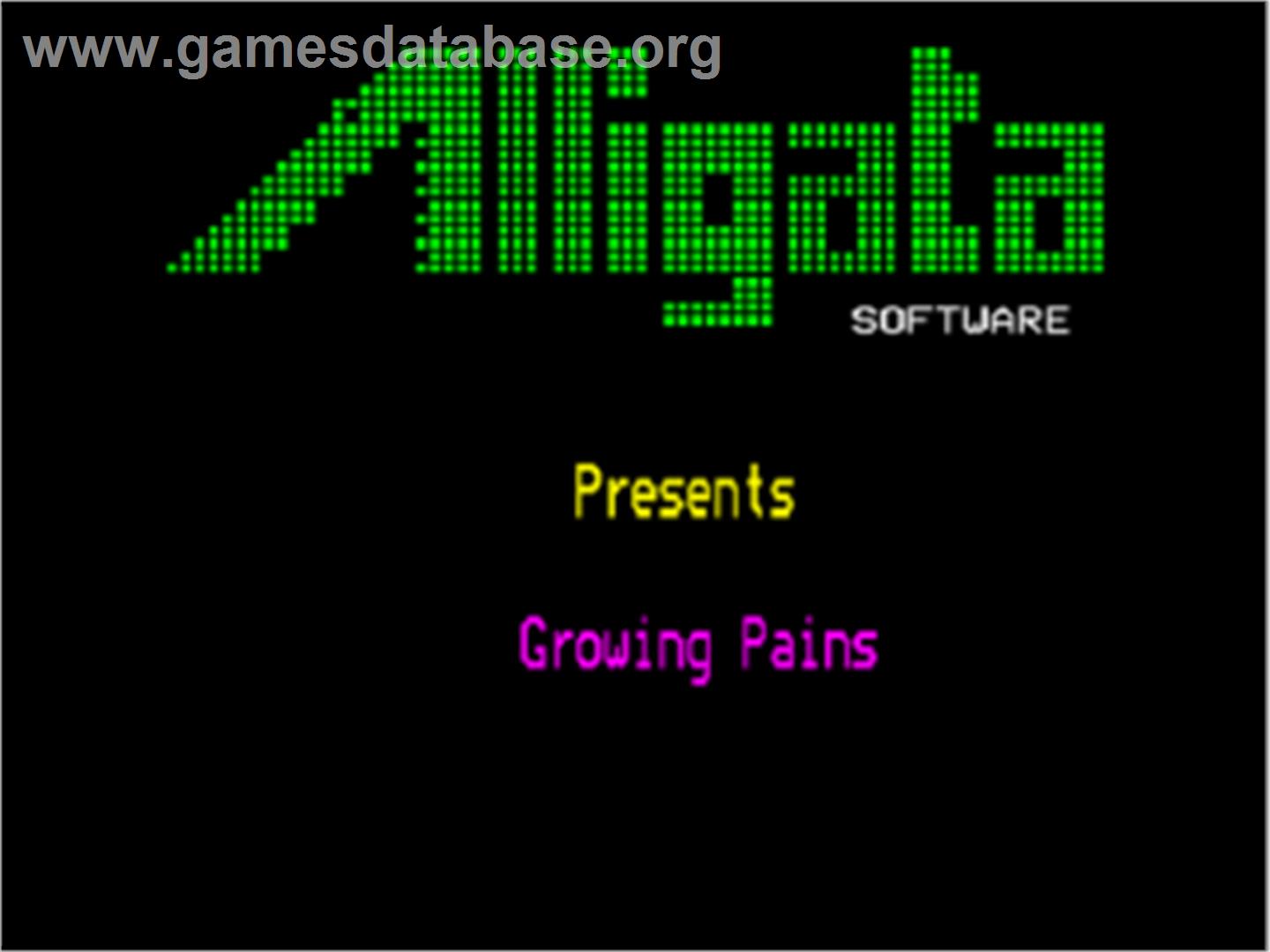 Growing Pains - Acorn BBC Micro - Artwork - Title Screen