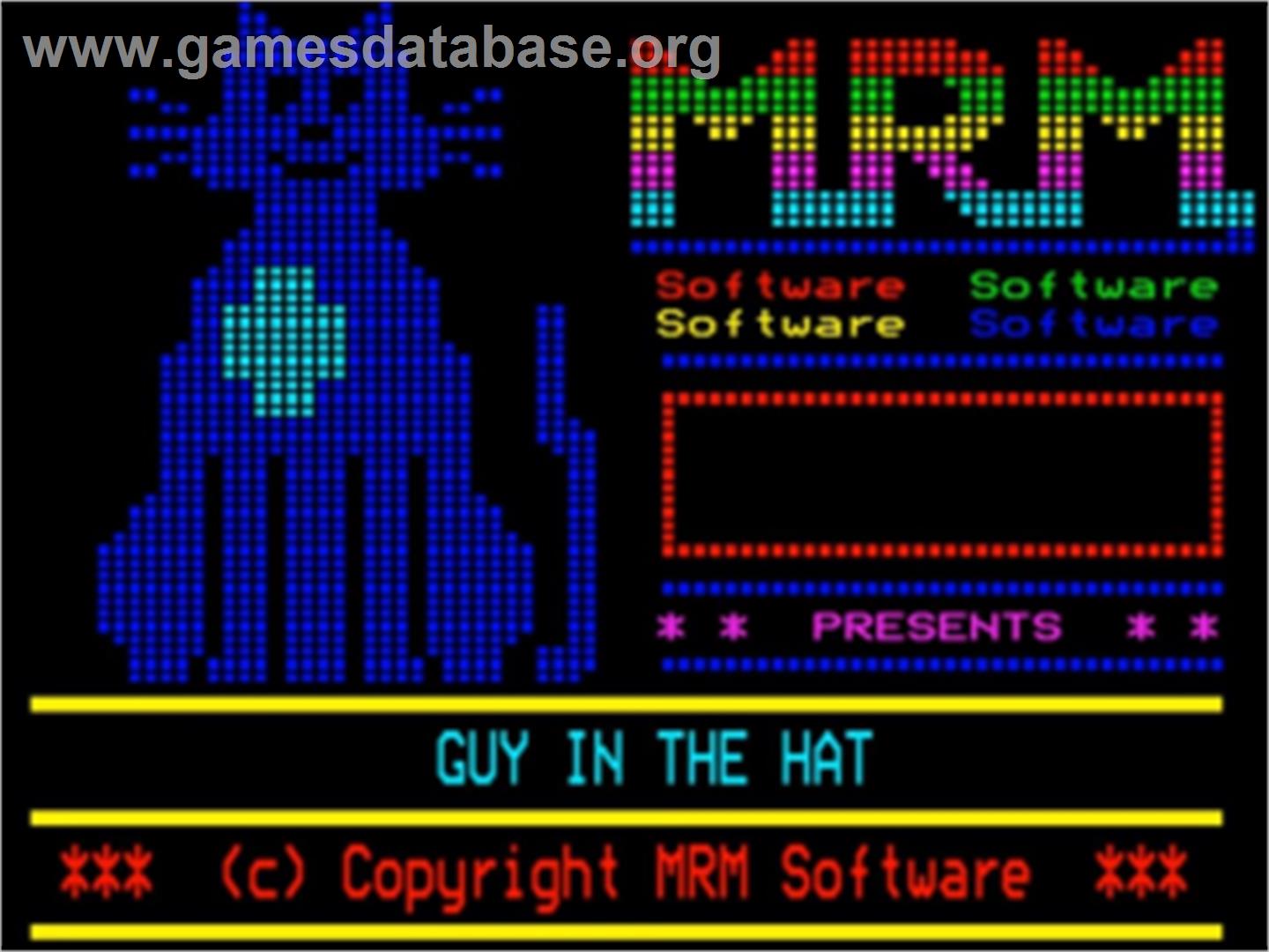 Guy In The Hat, The - Acorn BBC Micro - Artwork - Title Screen