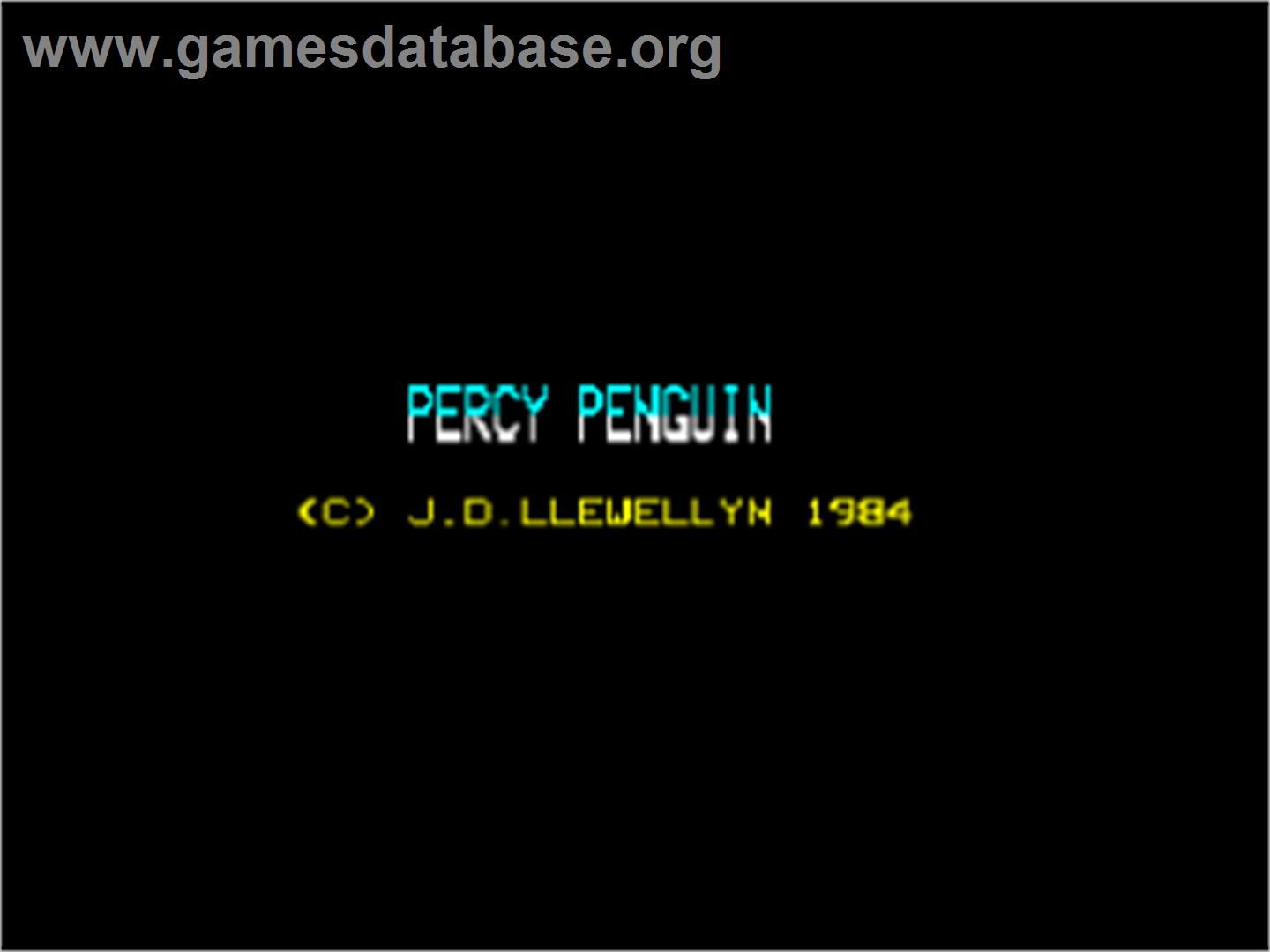Percy Penguin - Acorn BBC Micro - Artwork - Title Screen