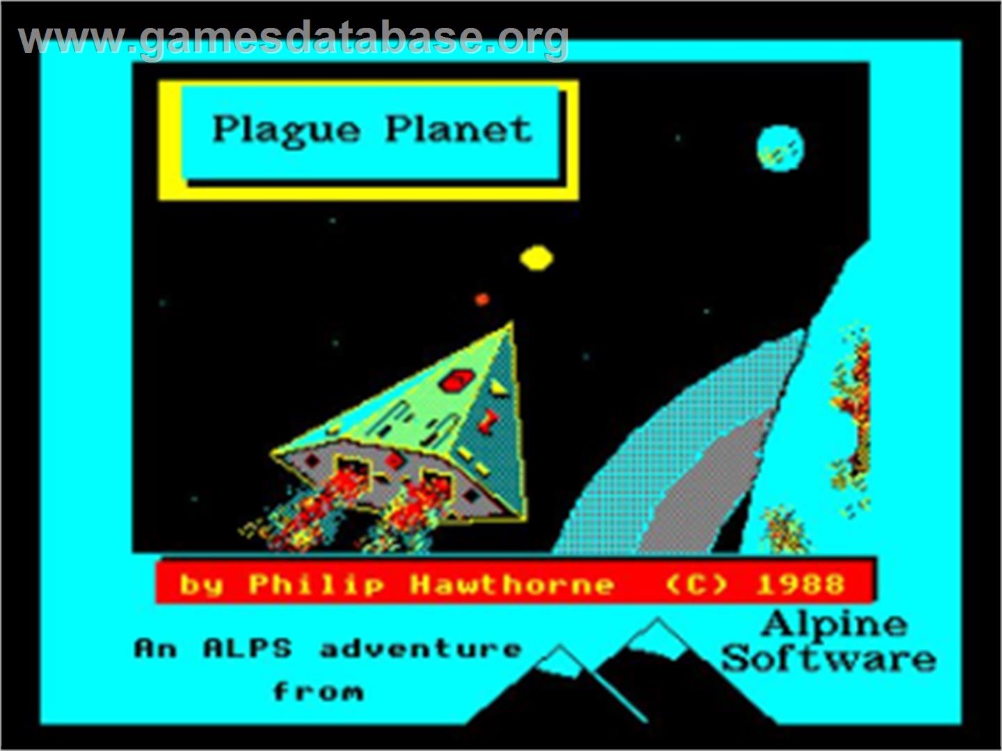 Plague Planet - Acorn BBC Micro - Artwork - Title Screen