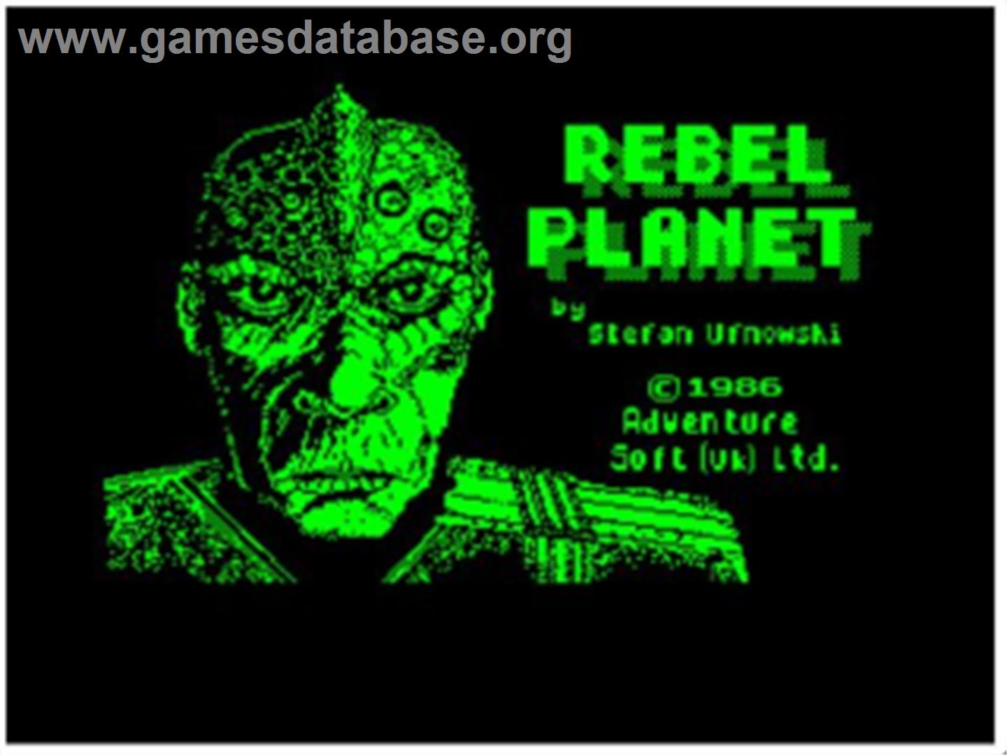 Rebel Planet - Acorn BBC Micro - Artwork - Title Screen