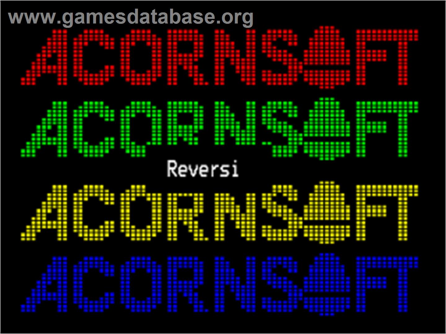 Reversi (Acornsoft) - Acorn BBC Micro - Artwork - Title Screen