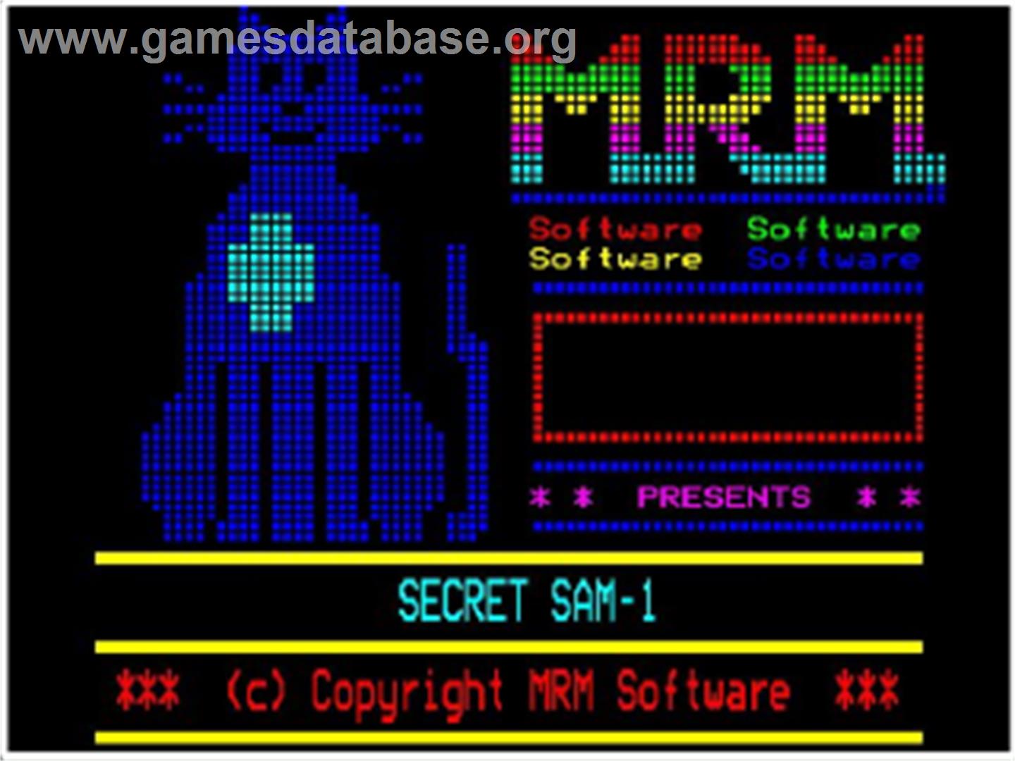 Secret Sam 1 - Acorn BBC Micro - Artwork - Title Screen