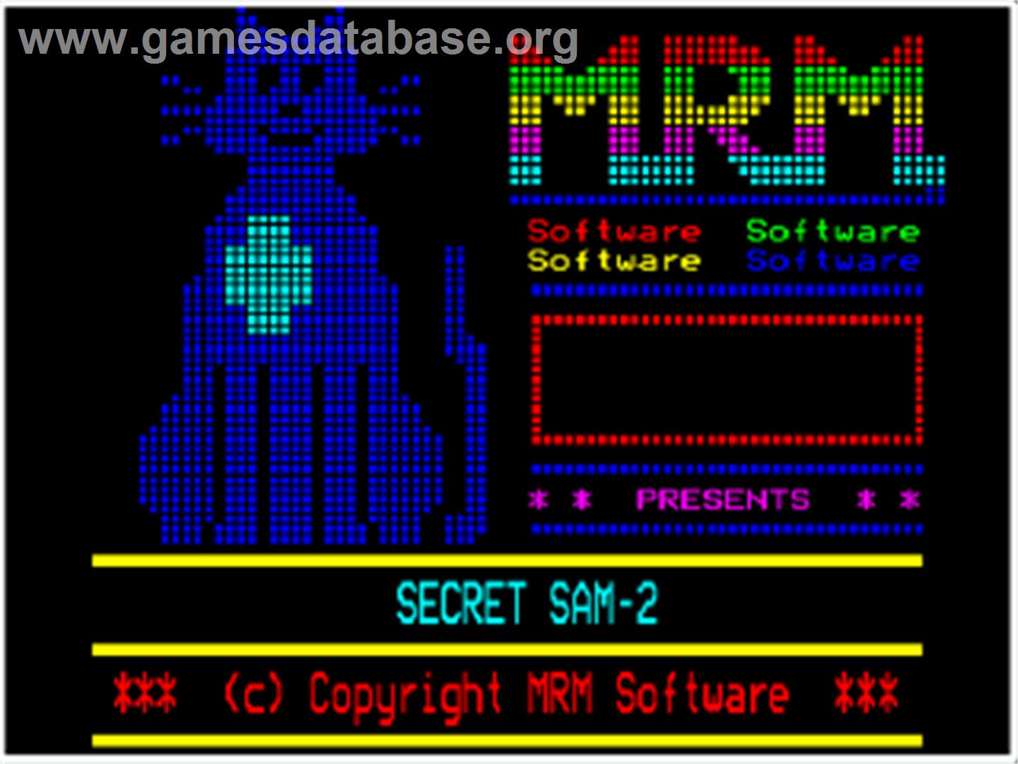 Secret Sam 2 - Acorn BBC Micro - Artwork - Title Screen