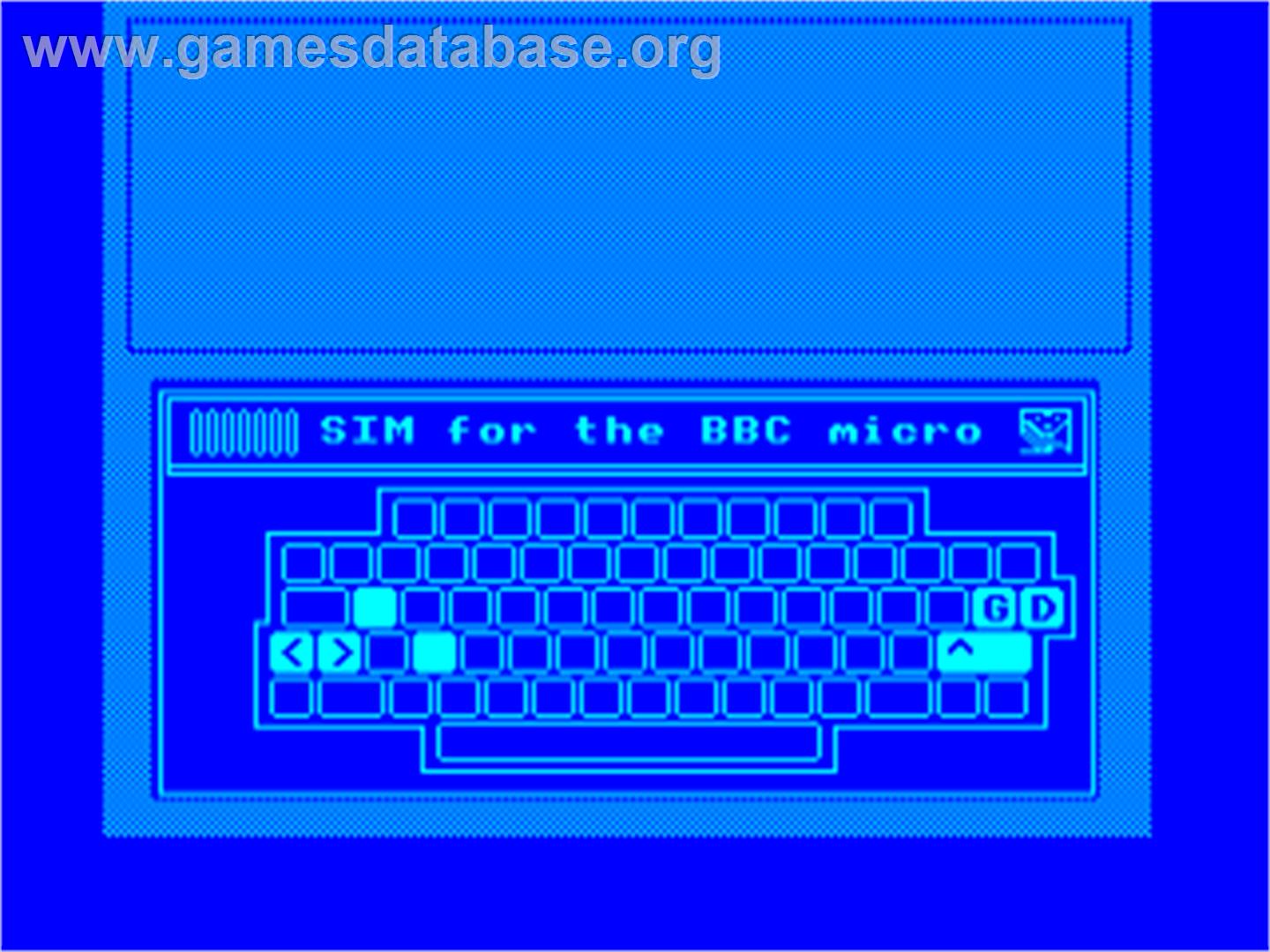 Sim - Acorn BBC Micro - Artwork - Title Screen