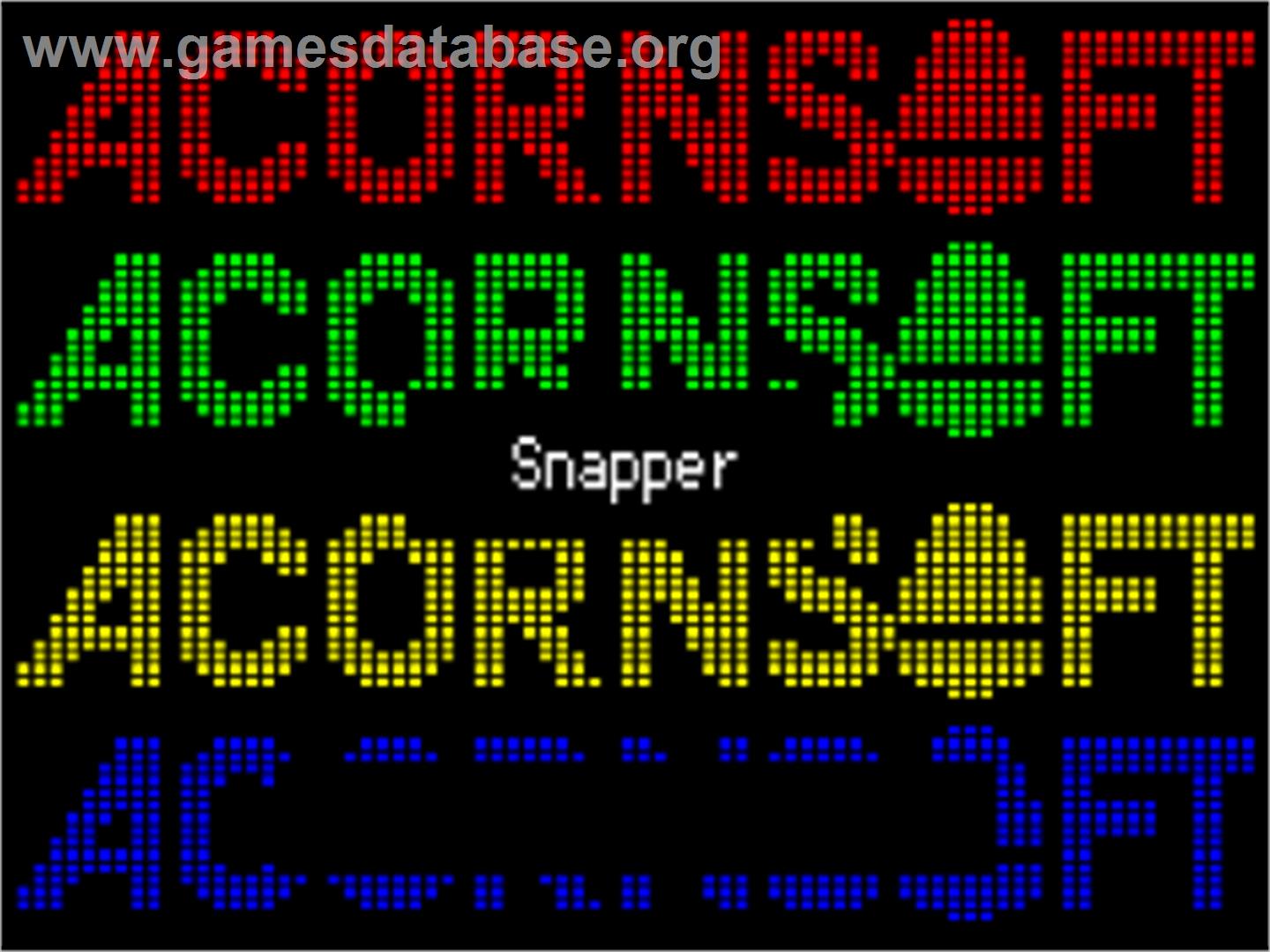 Snapper - Acorn BBC Micro - Artwork - Title Screen