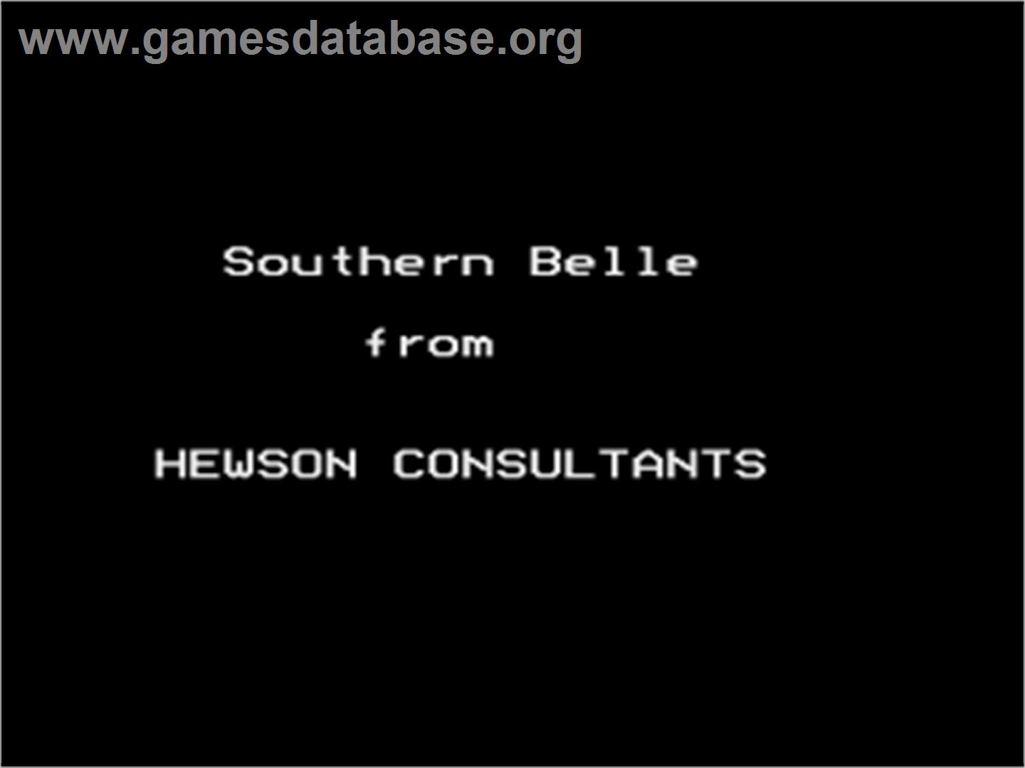 Southern Belle - Acorn BBC Micro - Artwork - Title Screen