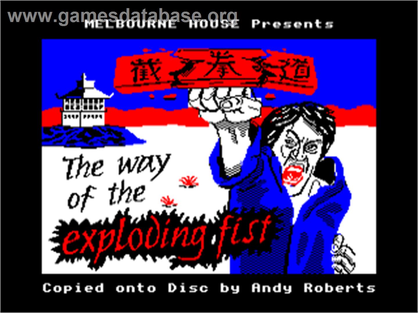 Way Of The Exploding Fist, The - Acorn BBC Micro - Artwork - Title Screen