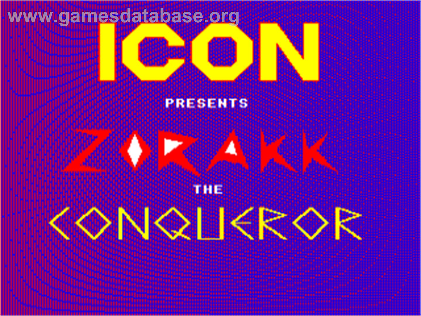 Zorakk The Conqueror - Acorn BBC Micro - Artwork - Title Screen