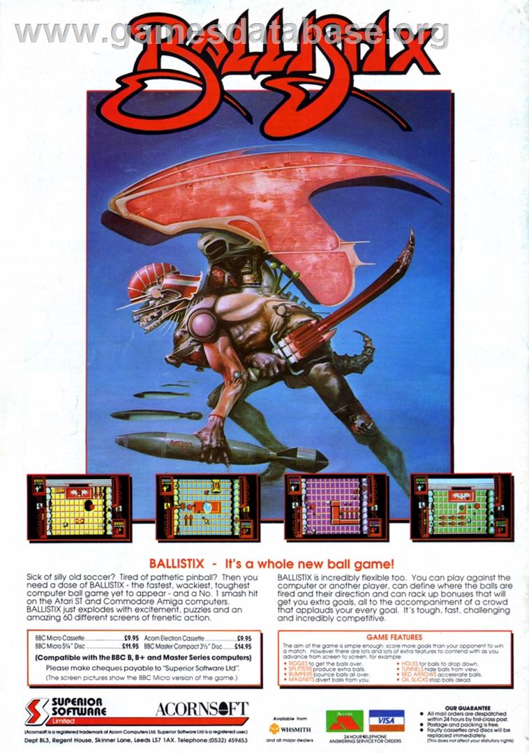 Ballistix - Acorn Electron - Artwork - Advert