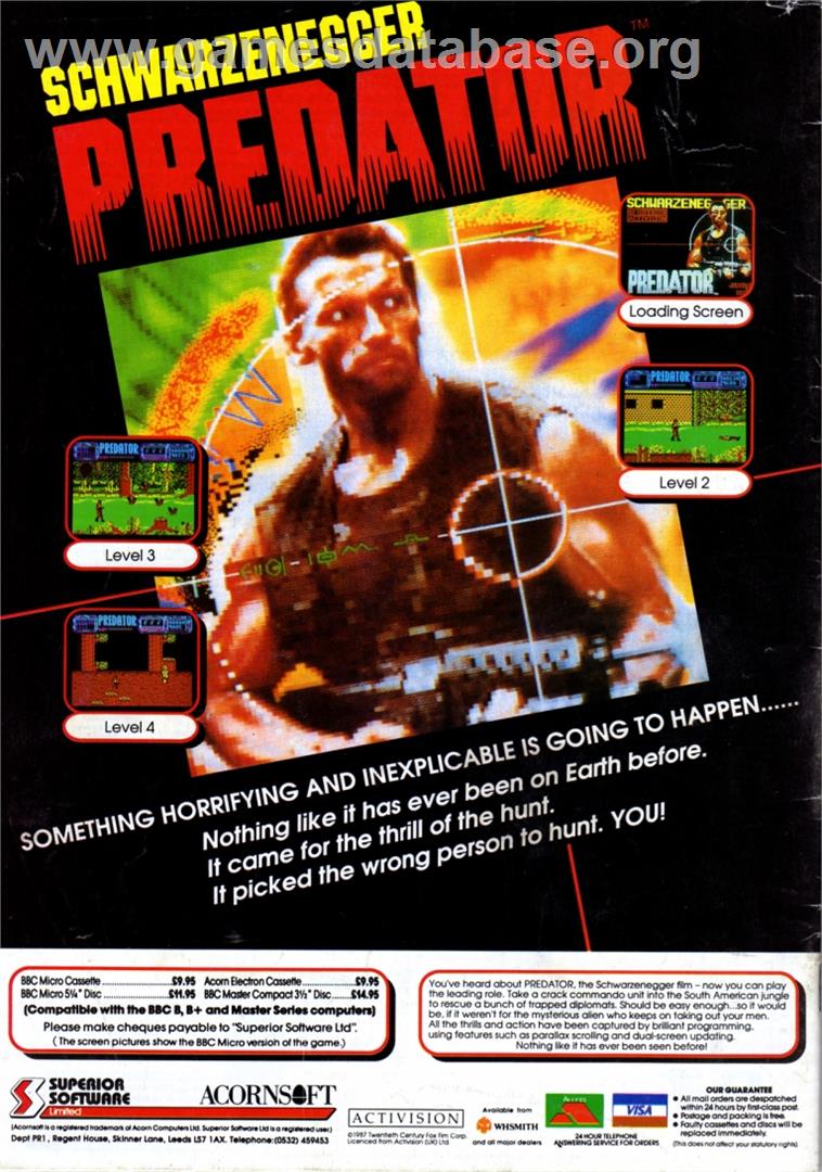 Predator - Acorn Electron - Artwork - Advert