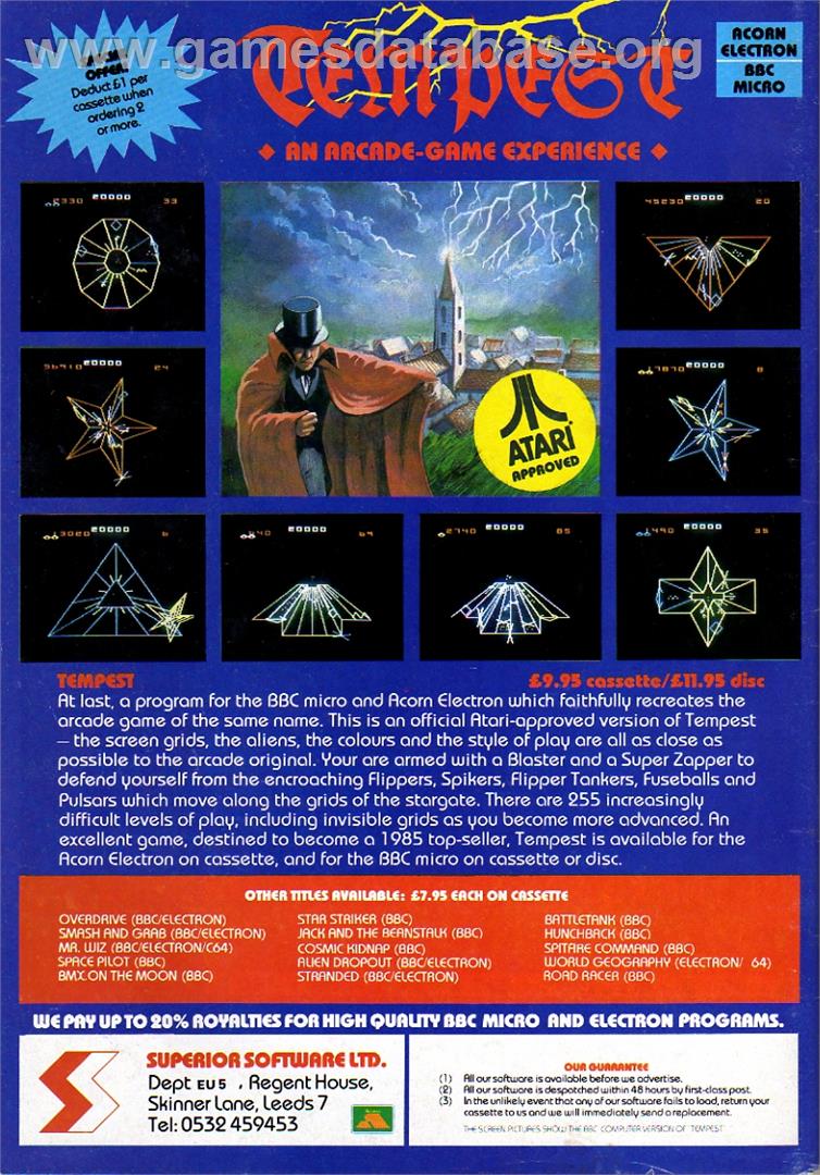 Tempest - Acorn Electron - Artwork - Advert