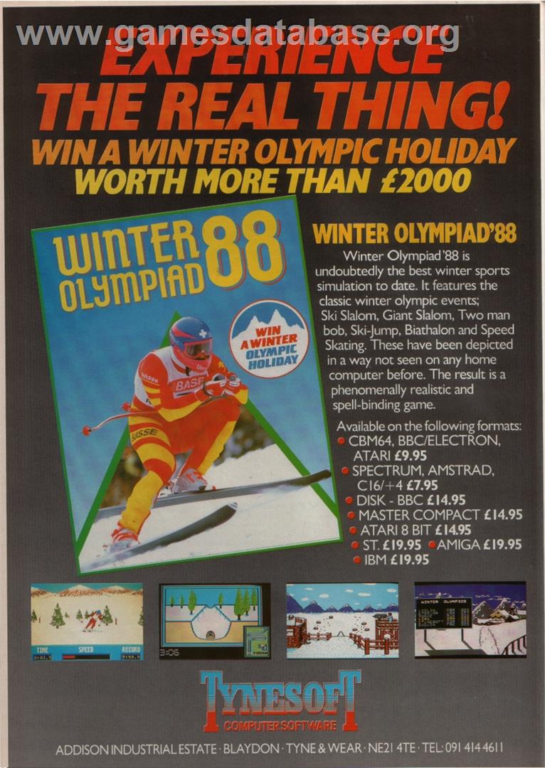 Winter Olympiad 88 - Acorn Electron - Artwork - Advert