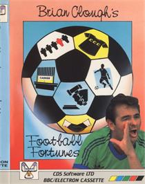 Box cover for Brian Clough's Football Fortunes on the Acorn Electron.