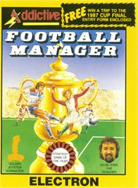 Box cover for Football Manager on the Acorn Electron.
