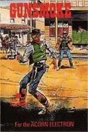 Box cover for Gunsmoke on the Acorn Electron.