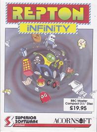 Box cover for Repton Infinity on the Acorn Electron.