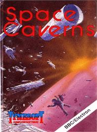 Box cover for Space Caverns on the Acorn Electron.