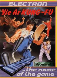 Box cover for Yie Ar Kung-Fu on the Acorn Electron.