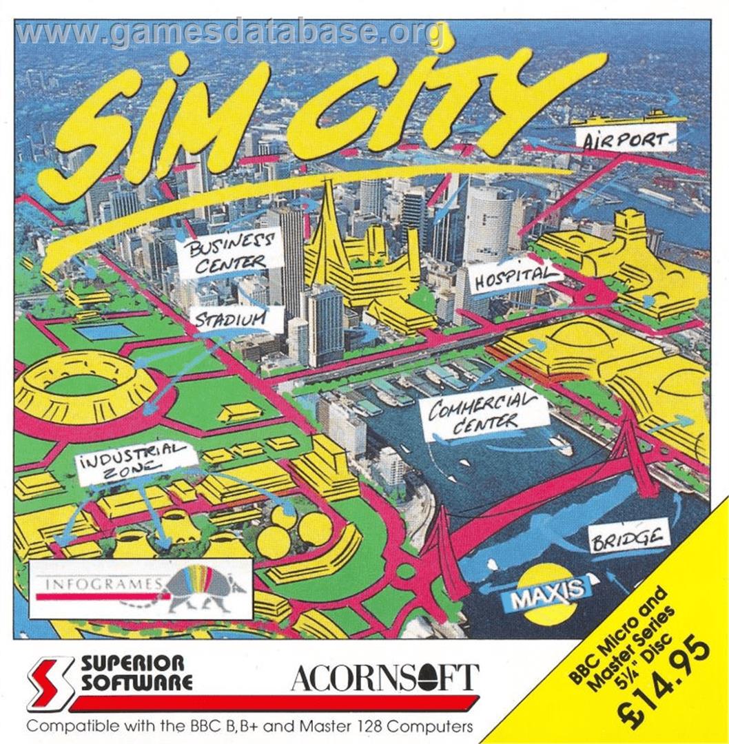 Sim City - Acorn Electron - Artwork - Box