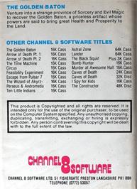 Box back cover for Golden Baton, The on the Acorn Electron.