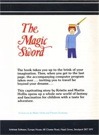 Box back cover for Magic Sword, The on the Acorn Electron.