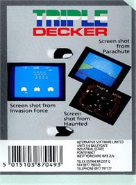 Box back cover for Parachute on the Acorn Electron.
