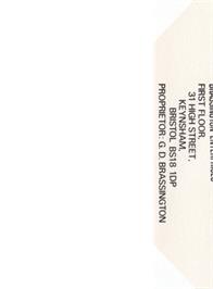 Box back cover for Xadomy on the Acorn Electron.