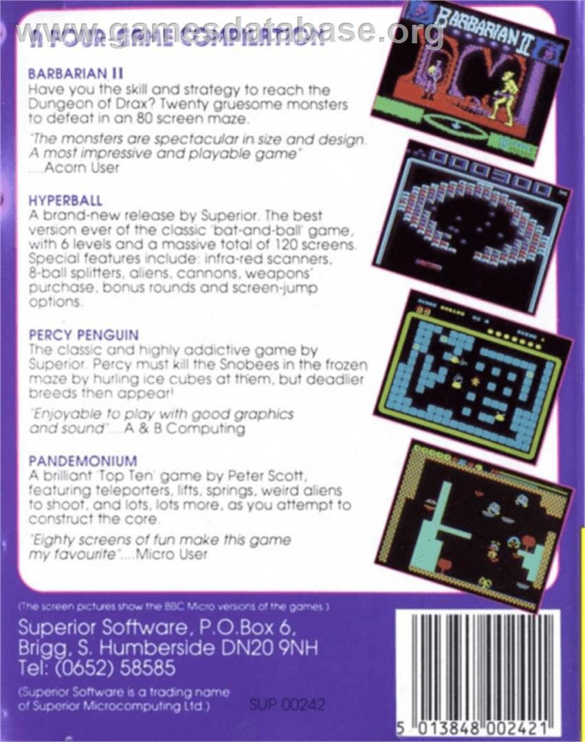 Pandemonium - Acorn Electron - Artwork - Box Back