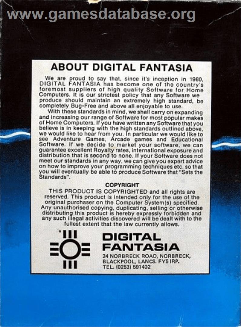 Wizard Of Akyrz, The - Acorn Electron - Artwork - Box Back