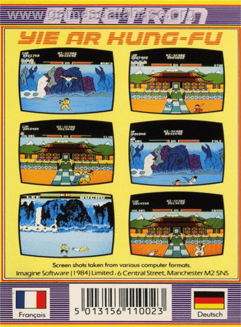 Yie Ar Kung-Fu - Acorn Electron - Artwork - Box Back