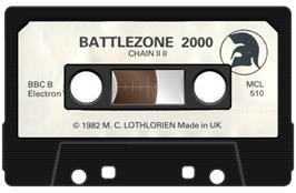 Cartridge artwork for Battlezone 2000 on the Acorn Electron.