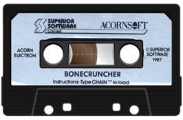 Cartridge artwork for BoneCruncher on the Acorn Electron.