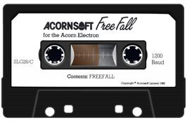 Cartridge artwork for Free Fall on the Acorn Electron.