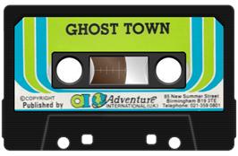 Cartridge artwork for Ghost Town on the Acorn Electron.