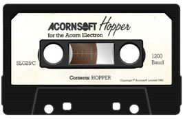 Cartridge artwork for Hopper on the Acorn Electron.