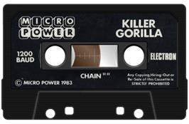 Cartridge artwork for Killer Gorilla on the Acorn Electron.